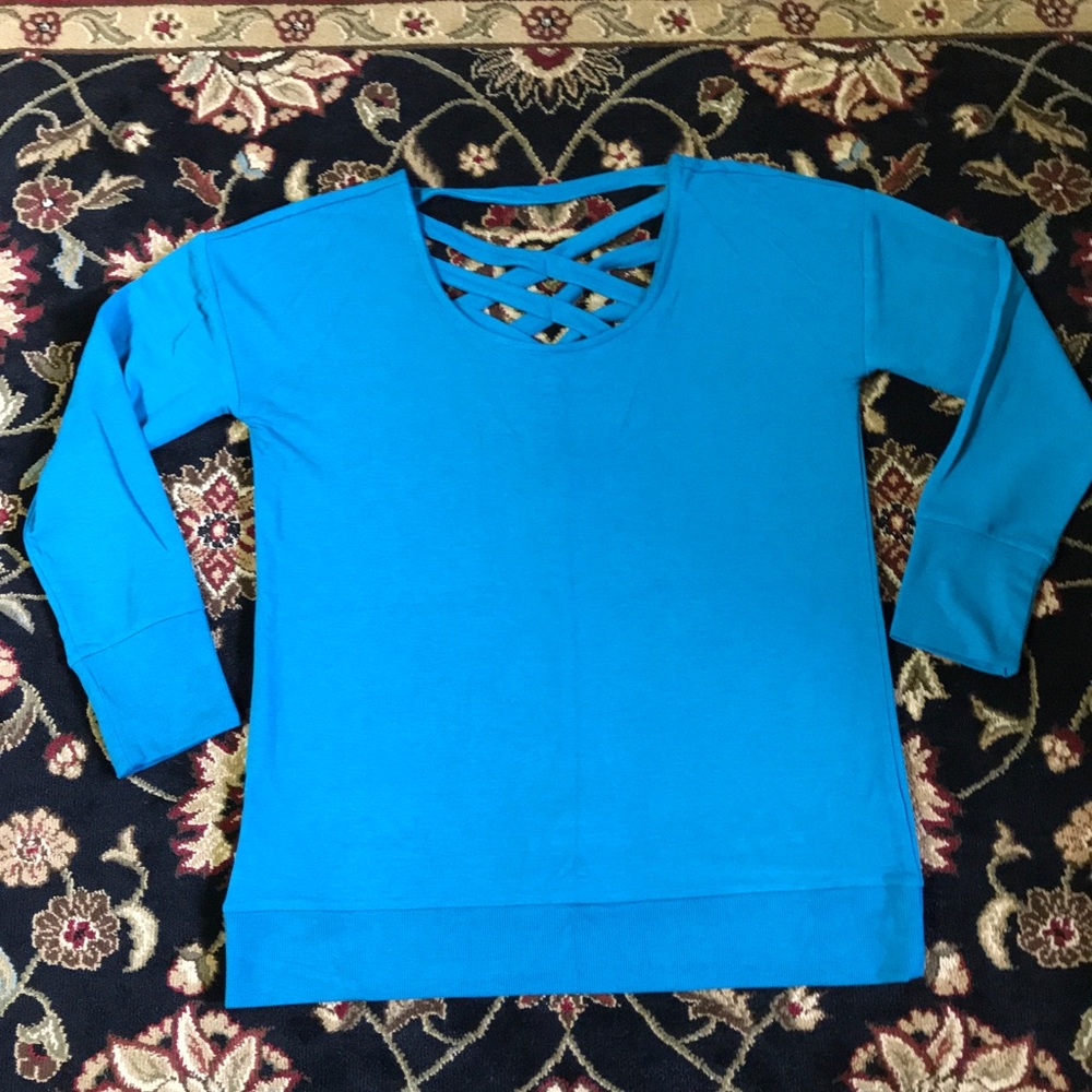 Teal 3/4 Sleeves Top